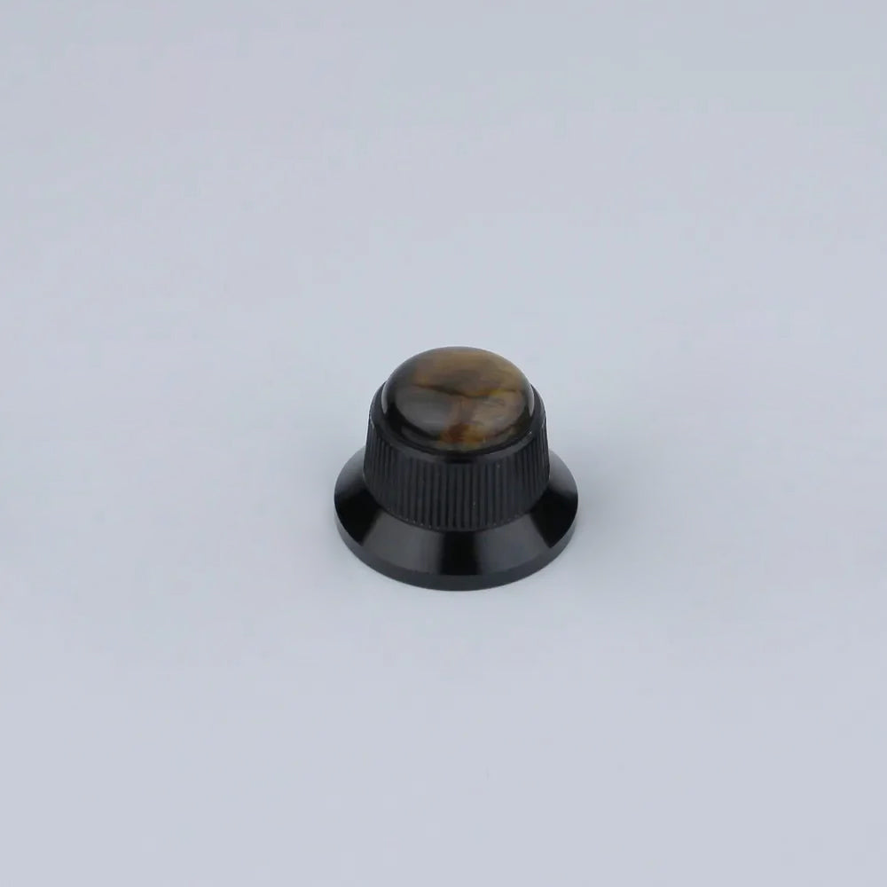 Opal Stone Surface Hat‑Type Metal Control Knobs Dia. 6mm for Electric Guitar & Bass | Guyker