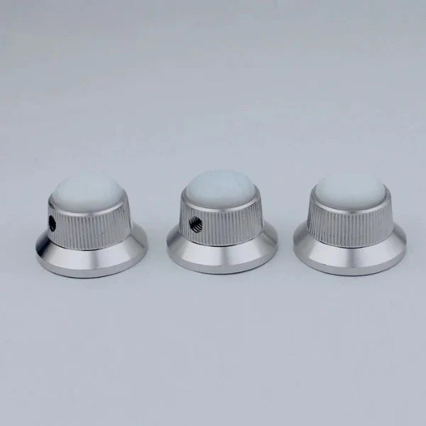 Opal Stone Surface Hat‑Type Metal Control Knobs Dia. 6mm for Electric Guitar & Bass | Guyker