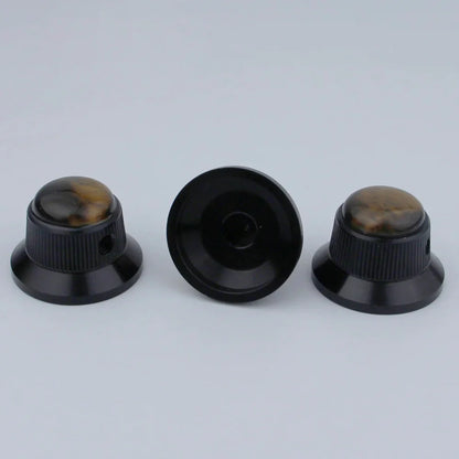 Opal Stone Surface Hat‑Type Metal Control Knobs Dia. 6mm for Electric Guitar & Bass | Guyker