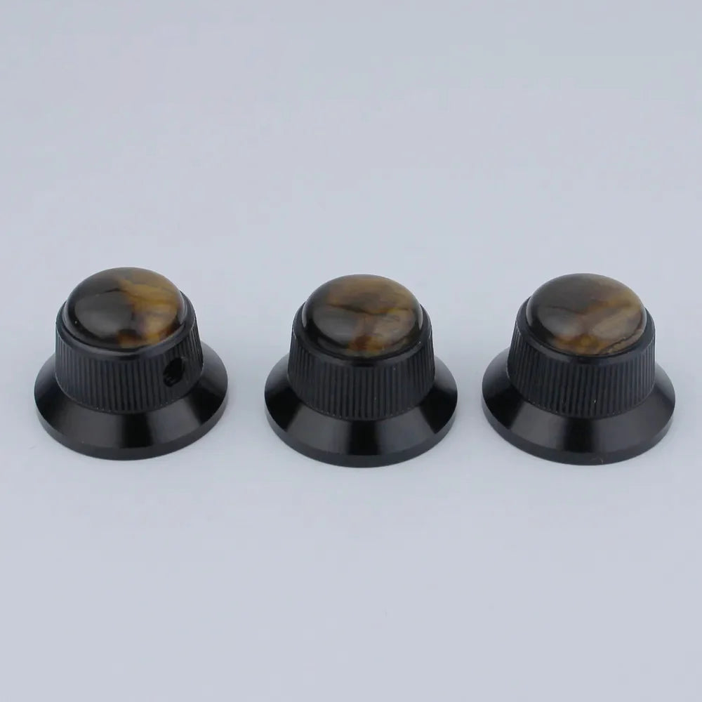 Opal Stone Surface Hat‑Type Metal Control Knobs Dia. 6mm for Electric Guitar & Bass | Guyker