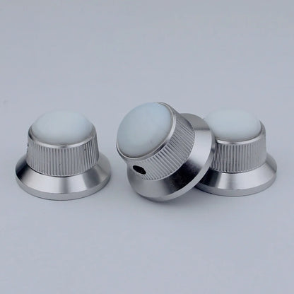 Opal Stone Surface Hat‑Type Metal Control Knobs Dia. 6mm for Electric Guitar & Bass | Guyker