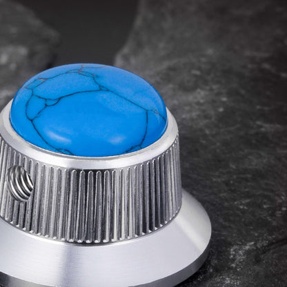 Opal Stone Surface Hat‑Type Metal Control Knobs Dia. 6mm for Electric Guitar & Bass | Guyker
