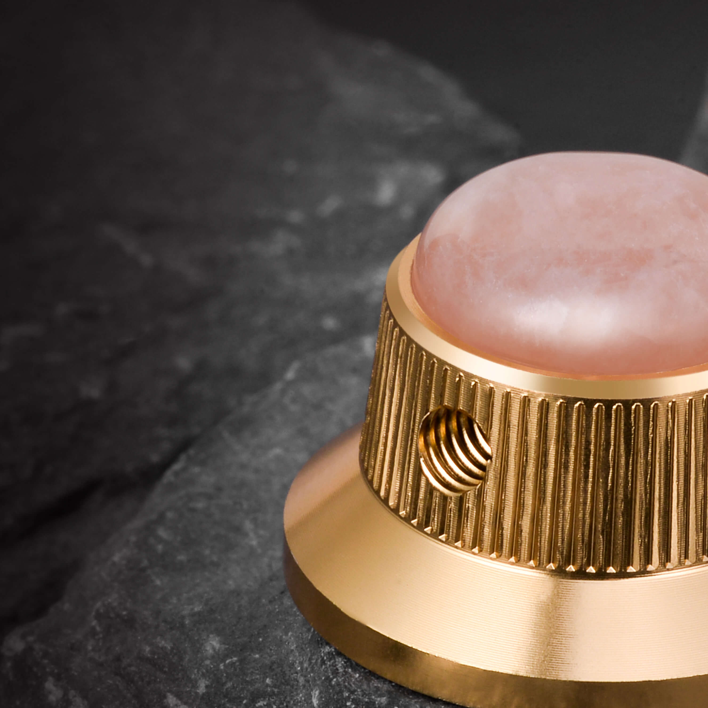 Opal Stone Surface Hat‑Type Metal Control Knobs Dia. 6mm for Electric Guitar & Bass | Guyker