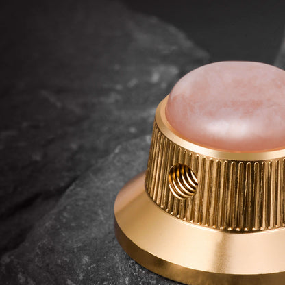 Opal Stone Surface Hat‑Type Metal Control Knobs Dia. 6mm for Electric Guitar & Bass | Guyker