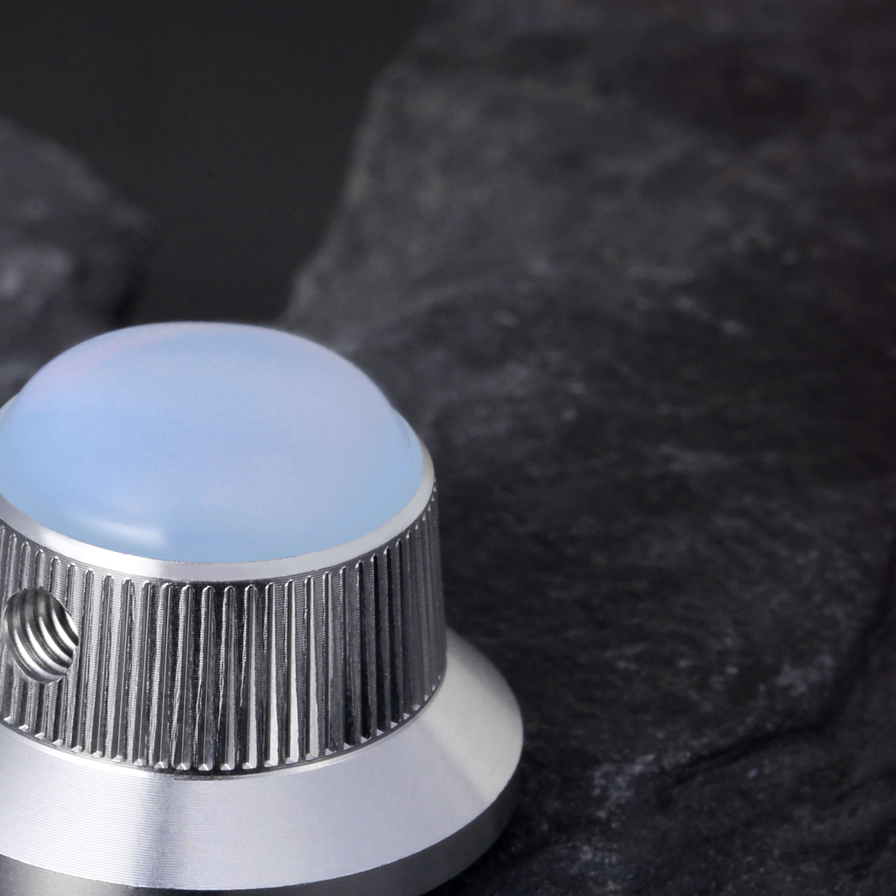 Opal Stone Surface Hat‑Type Metal Control Knobs Dia. 6mm for Electric Guitar & Bass | Guyker