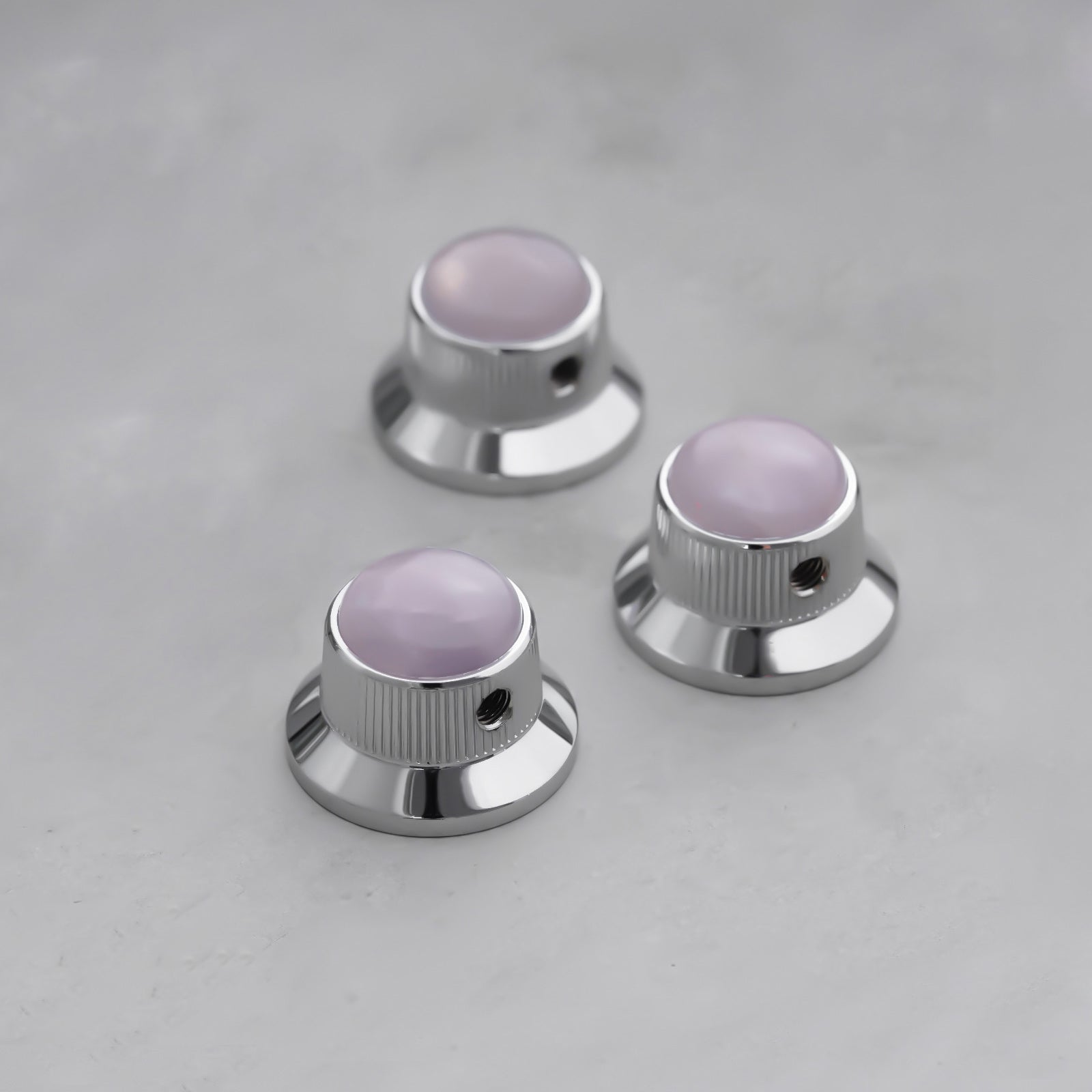 Opal Stone Surface Hat‑Type Metal Control Knobs Dia. 6mm for Electric Guitar & Bass | Guyker