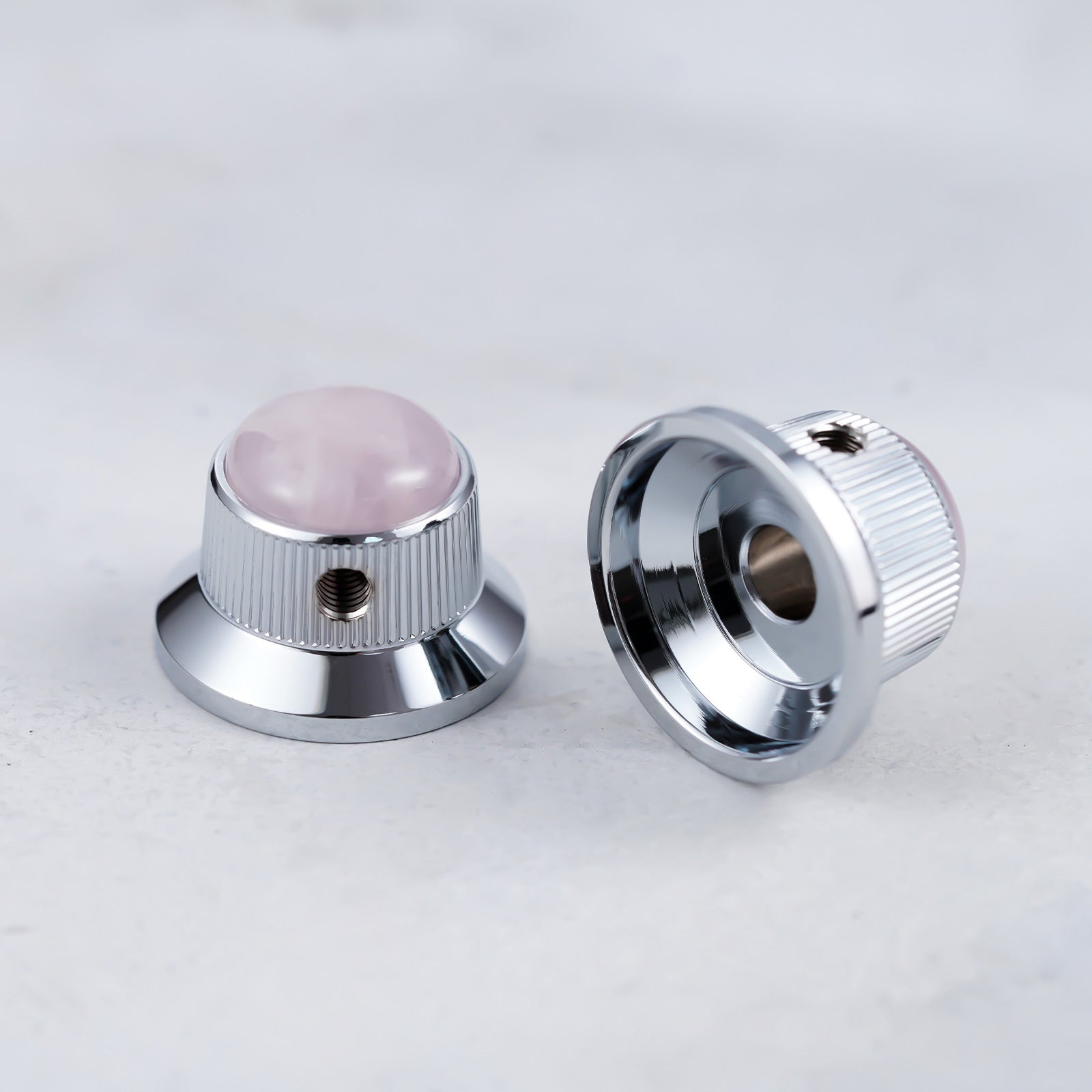 Opal Stone Surface Hat‑Type Metal Control Knobs Dia. 6mm for Electric Guitar & Bass | Guyker