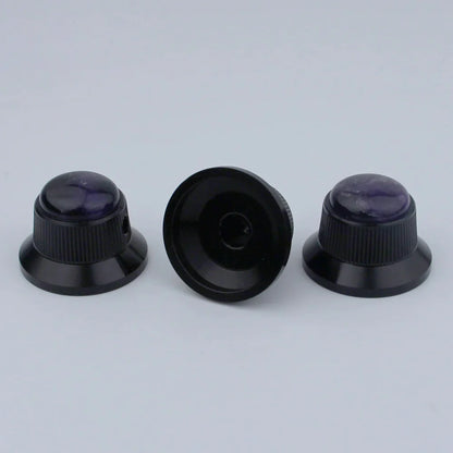 Opal Stone Surface Hat‑Type Metal Control Knobs Dia. 6mm for Electric Guitar & Bass | Guyker