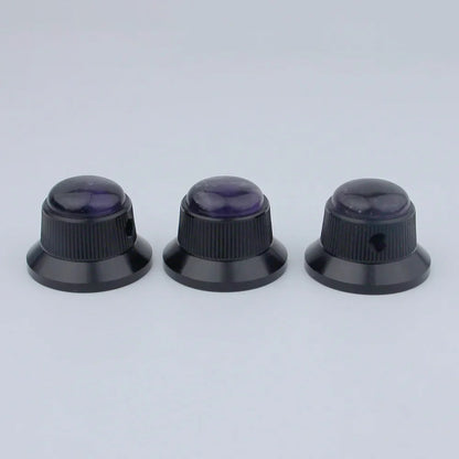 Opal Stone Surface Hat‑Type Metal Control Knobs Dia. 6mm for Electric Guitar & Bass | Guyker