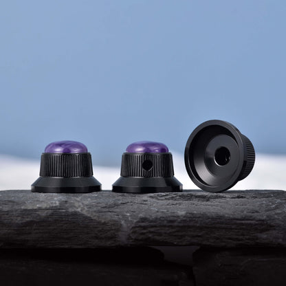 Opal Stone Surface Hat‑Type Metal Control Knobs Dia. 6mm for Electric Guitar & Bass | Guyker