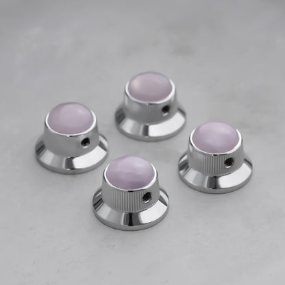 Opal Stone Surface Hat‑Type Metal Control Knobs Dia. 6mm for Electric Guitar & Bass | Guyker