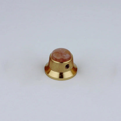 Opal Stone Surface Hat‑Type Metal Control Knobs Dia. 6mm for Electric Guitar & Bass | Guyker