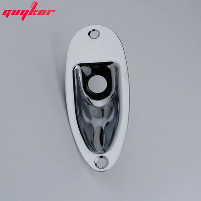 Oval Curved Metal Guitar Jack Plate for Electric Guitar Bass |  Guyker