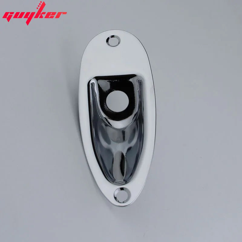 Oval Curved Metal Guitar Jack Plate for Electric Guitar Bass |  Guyker