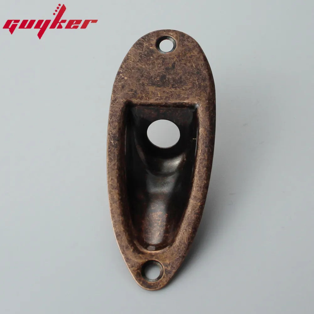 Oval Curved Metal Guitar Jack Plate for Electric Guitar Bass |  Guyker