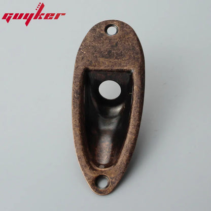 Oval Curved Metal Guitar Jack Plate for Electric Guitar Bass |  Guyker