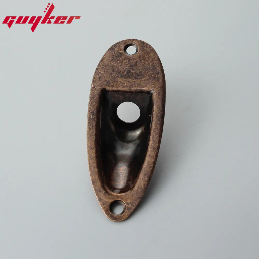 Oval Curved Metal Guitar Jack Plate for Electric Guitar Bass |  Guyker