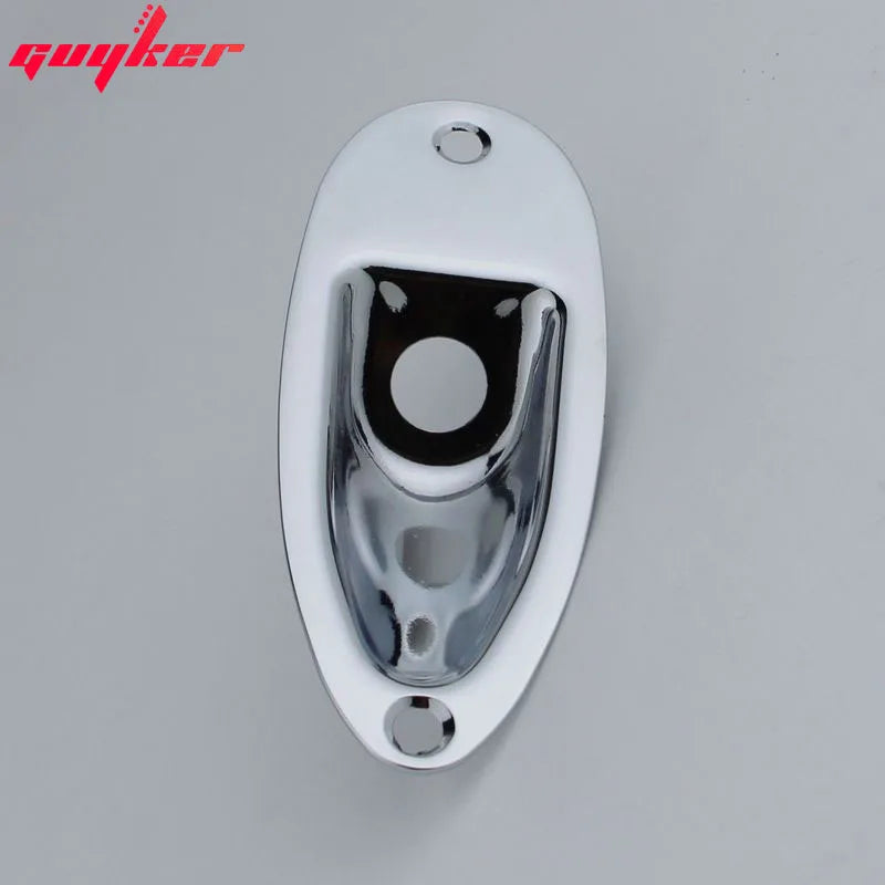 Oval Curved Metal Guitar Jack Plate for Electric Guitar Bass |  Guyker