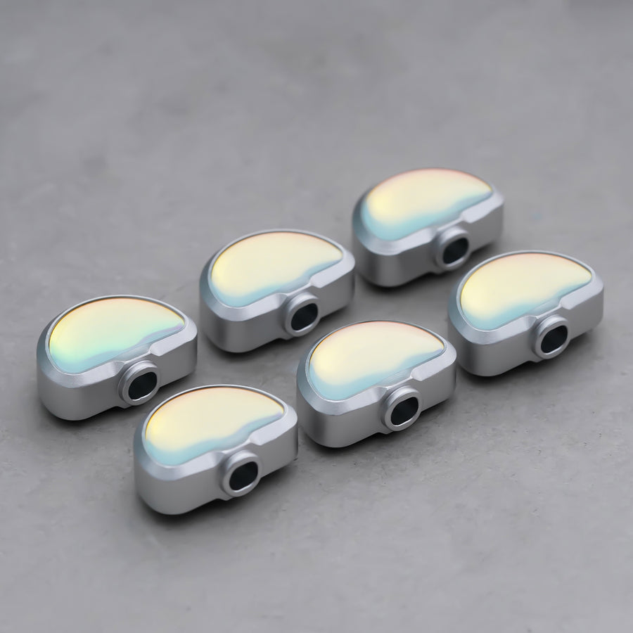 P05 Guyker ホワイトチューナーボタン ギター用 3R3Lチューナー用
