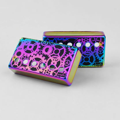 PC004 Cupronickel Gear Pattern Surface Humbucker Guitar Pickup Covers Set 50/52MM