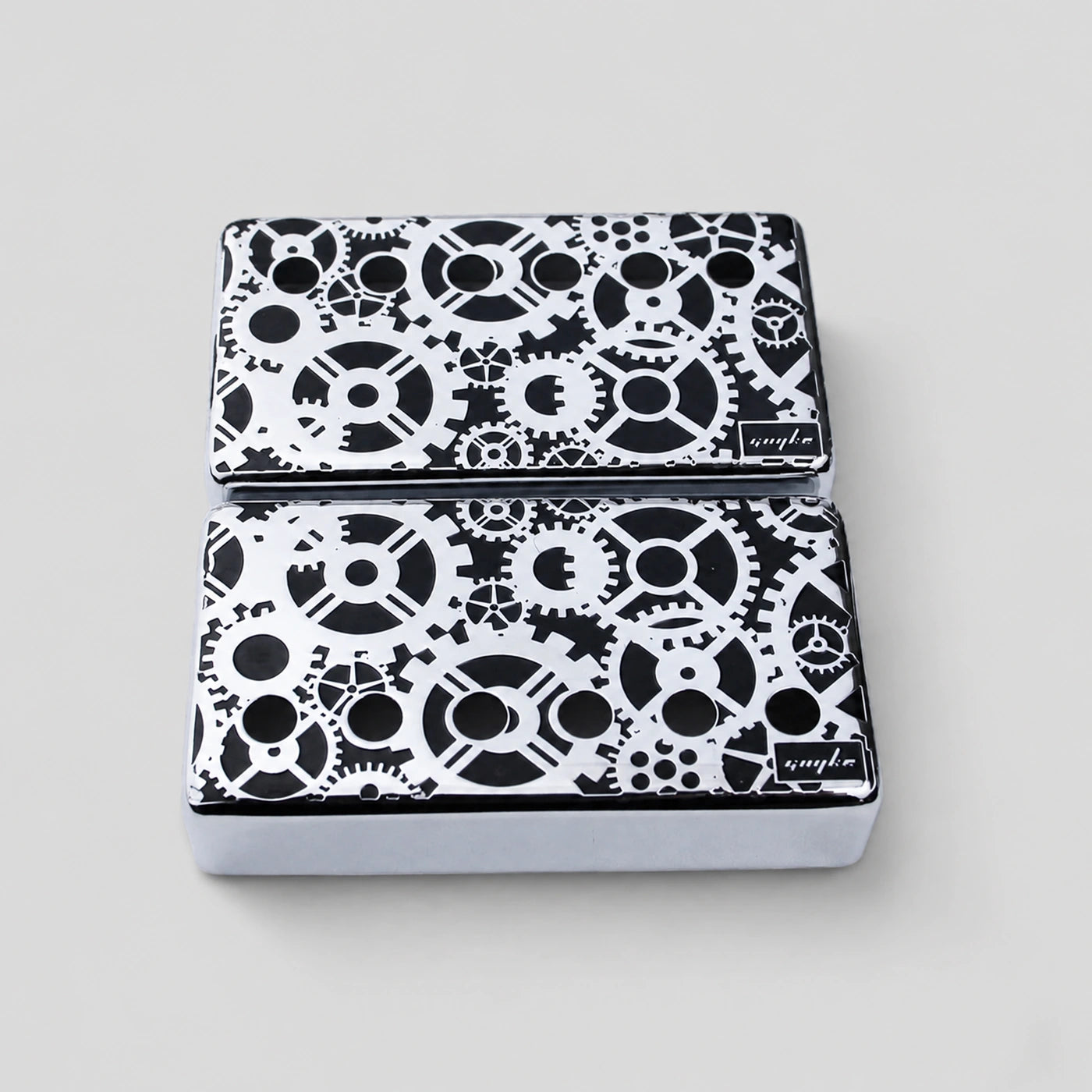PC004 Cupronickel Gear Pattern Surface Humbucker Guitar Pickup Covers Set 50/52MM
