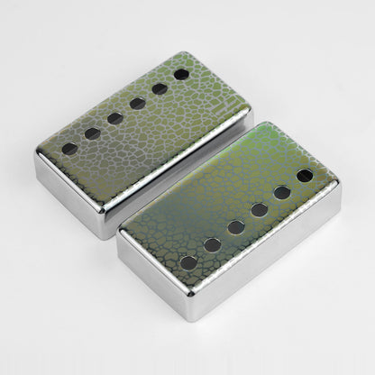 Guyker PC016 Nickel Silver Humbucker Iridescent Stone Pattern Guitar Pickup Covers Set1