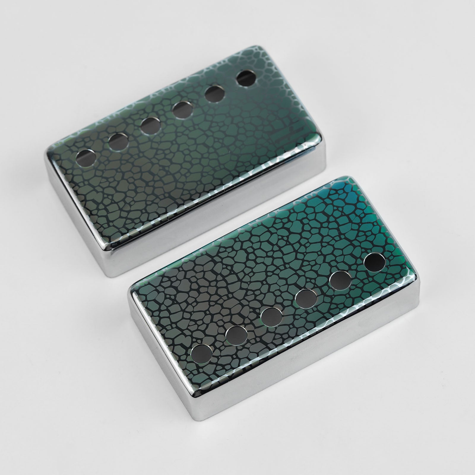 Guyker PC016 Nickel Silver Humbucker Iridescent Stone Pattern Guitar Pickup Covers Set5