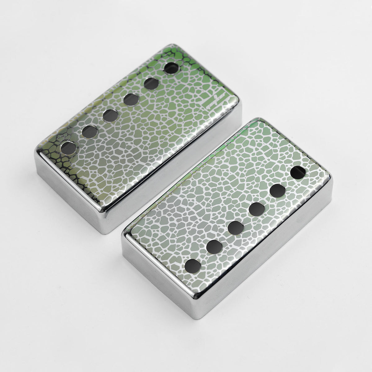 Guyker PC016 Nickel Silver Humbucker Iridescent Stone Pattern Guitar Pickup Covers Set