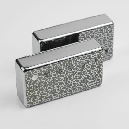 Guyker PC016 Nickel Silver Humbucker Iridescent Stone Pattern Guitar Pickup Covers Set8