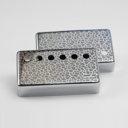 Guyker PC016 Nickel Silver Humbucker Iridescent Stone Pattern Guitar Pickup Covers Set9