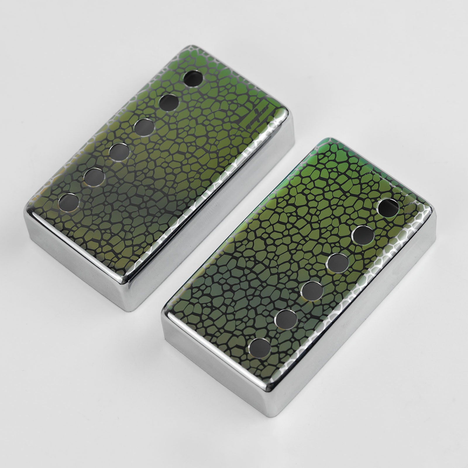 Guyker PC016 Nickel Silver Humbucker Iridescent Stone Pattern Guitar Pickup Covers Set12