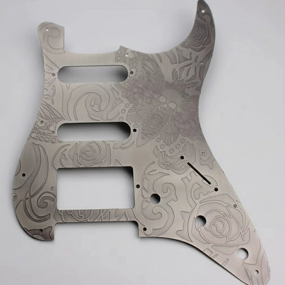 Guyker PG005 Plaque de protection en laiton moderne à 11 trous S/S/H pour Fender Stratocaster