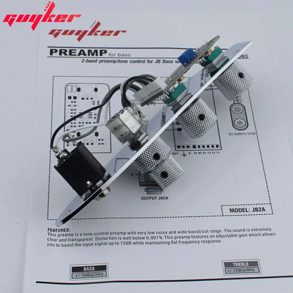Preamp Control Plate with Adjustable Gain for JB Bass | Guyker
