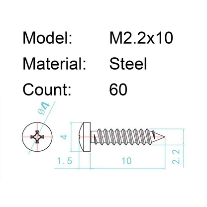 Precision Steel Mounting Screws for Guitar Machine Heads | Guyker