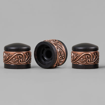 Red Sandalwood & Ebony Potentiometer Control Knob Dia. 6mm for Guitar & Bass | Guyker