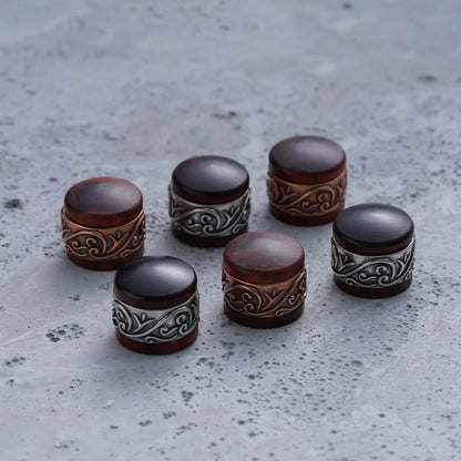 Red Sandalwood & Ebony Potentiometer Control Knob Dia. 6mm for Guitar & Bass | Guyker