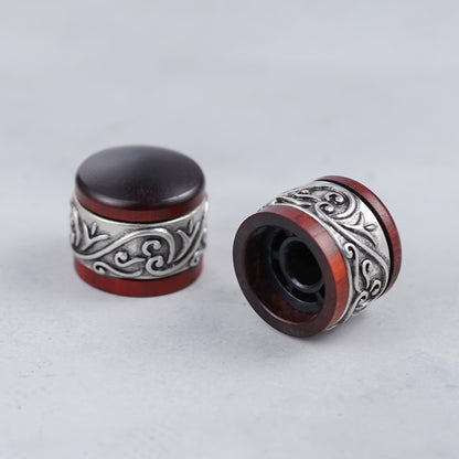 Red Sandalwood & Ebony Potentiometer Control Knob Dia. 6mm for Guitar & Bass | Guyker