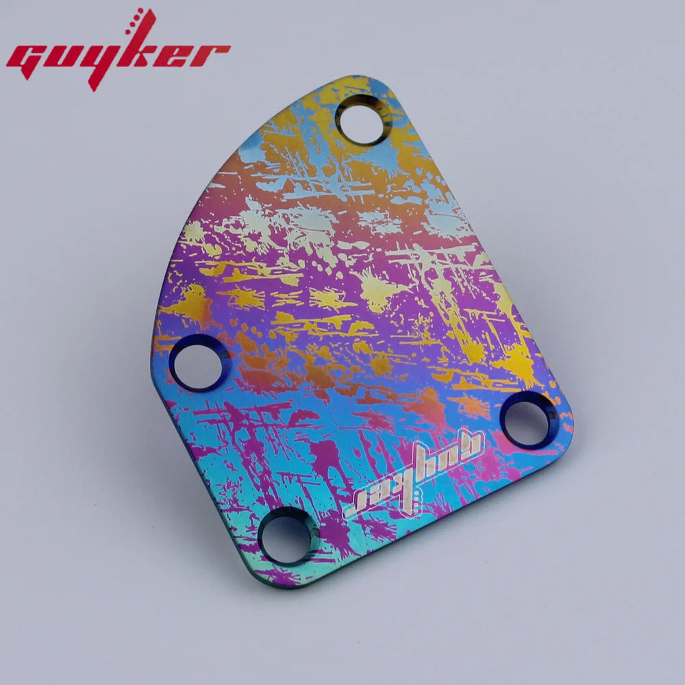 1 PCS Titanium Alloy Street Style Electric Guitar Neck Back Mounting Plate Guitar Parts