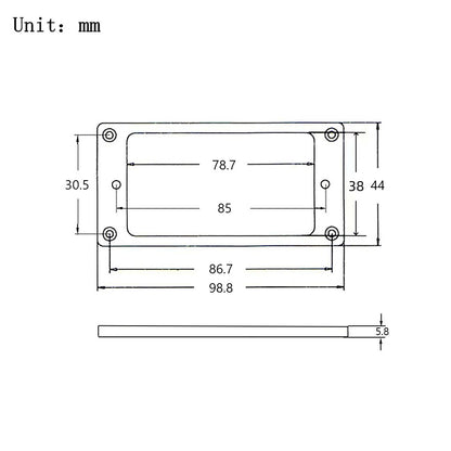 Guyker PR001-7 Flat CNC Aluminum 7-String Humbucker Pickup Ring