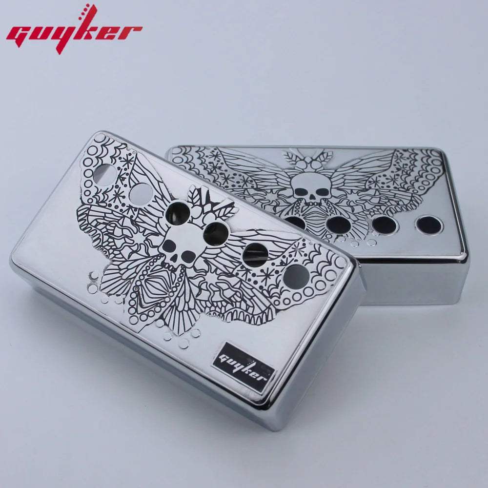 PC007 Cupronickel Skeleton-Butterfly Wings Humbucker Guitar Pickup Covers Set 50/52MM