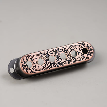 Scroll Pattern  Brass Single Pickup Covers for Strat Guitars | Guyker