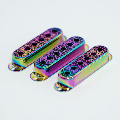 Scroll Pattern  Brass Single Pickup Covers for Strat Guitars | Guyker