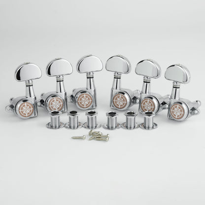 Sealed Locking Tuners 1:21 Gear 3R+3L for Guitar Set Guyker 