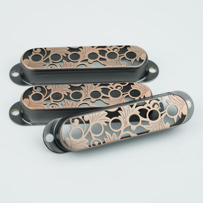 Single Coil Pickup Covers – Copper Hollow Design 52mm | Guyker