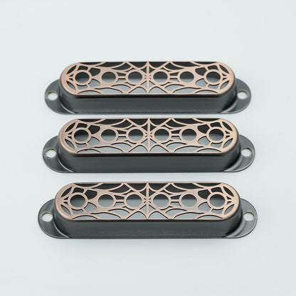 Single Coil Pickup Covers – Spider Web Copper 52mm | Guyker