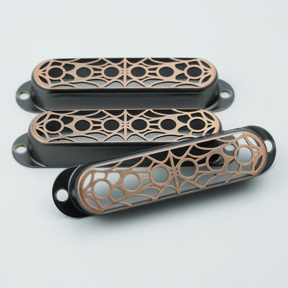 Single Coil Pickup Covers – Spider Web Copper 52mm | Guyker