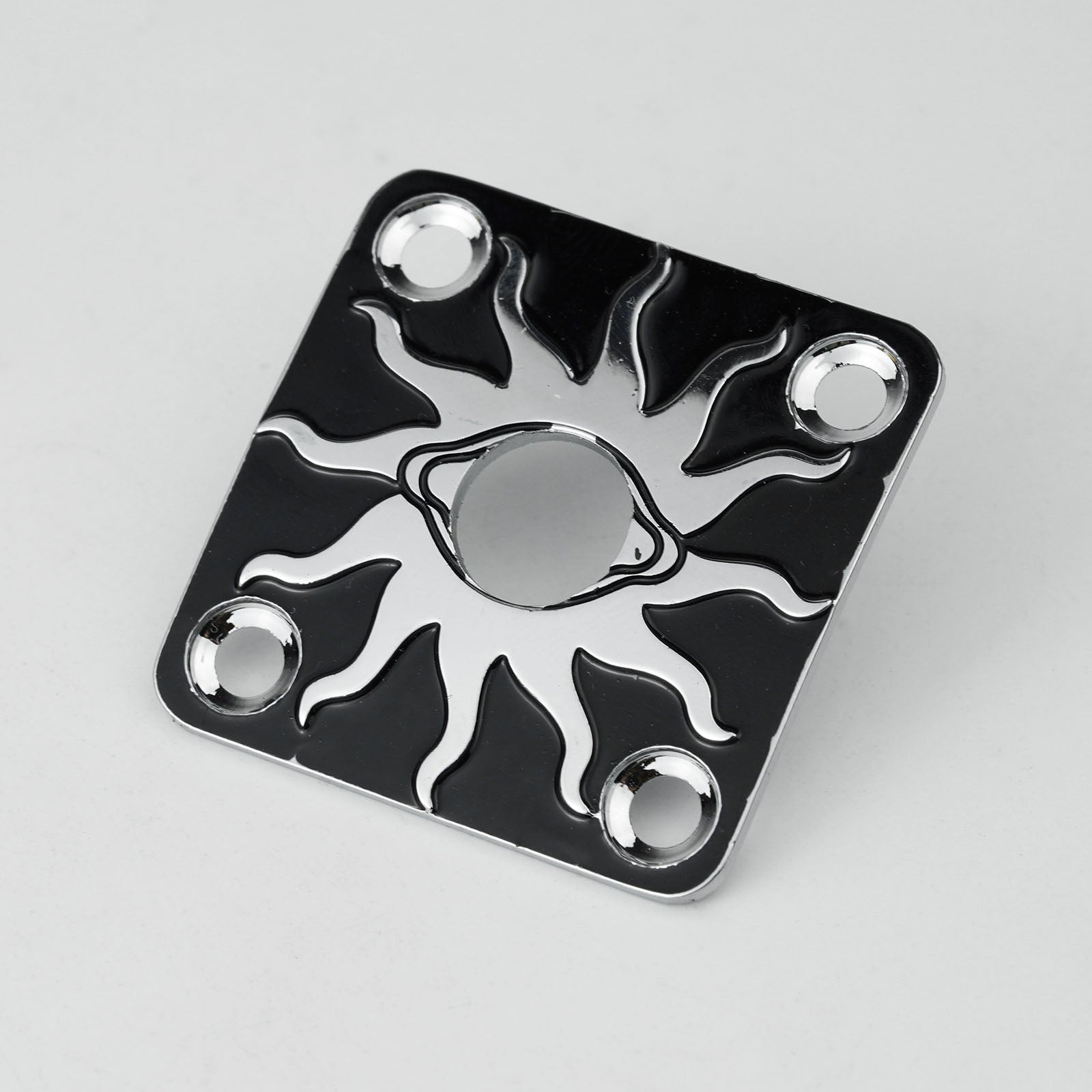 Square Curved Metal Jack Plate for Electric Guitar & Bass | Guyker