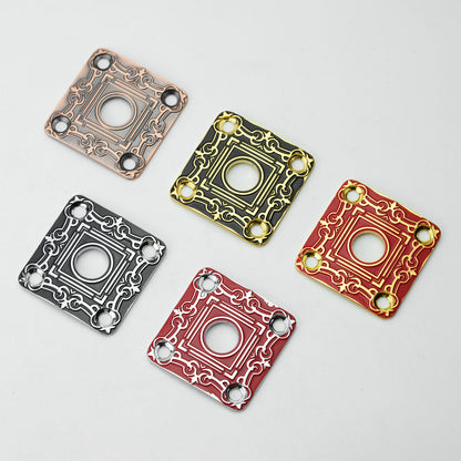 Square Curved Metal Jack Plate for Electric Guitar & Bass | Guyker