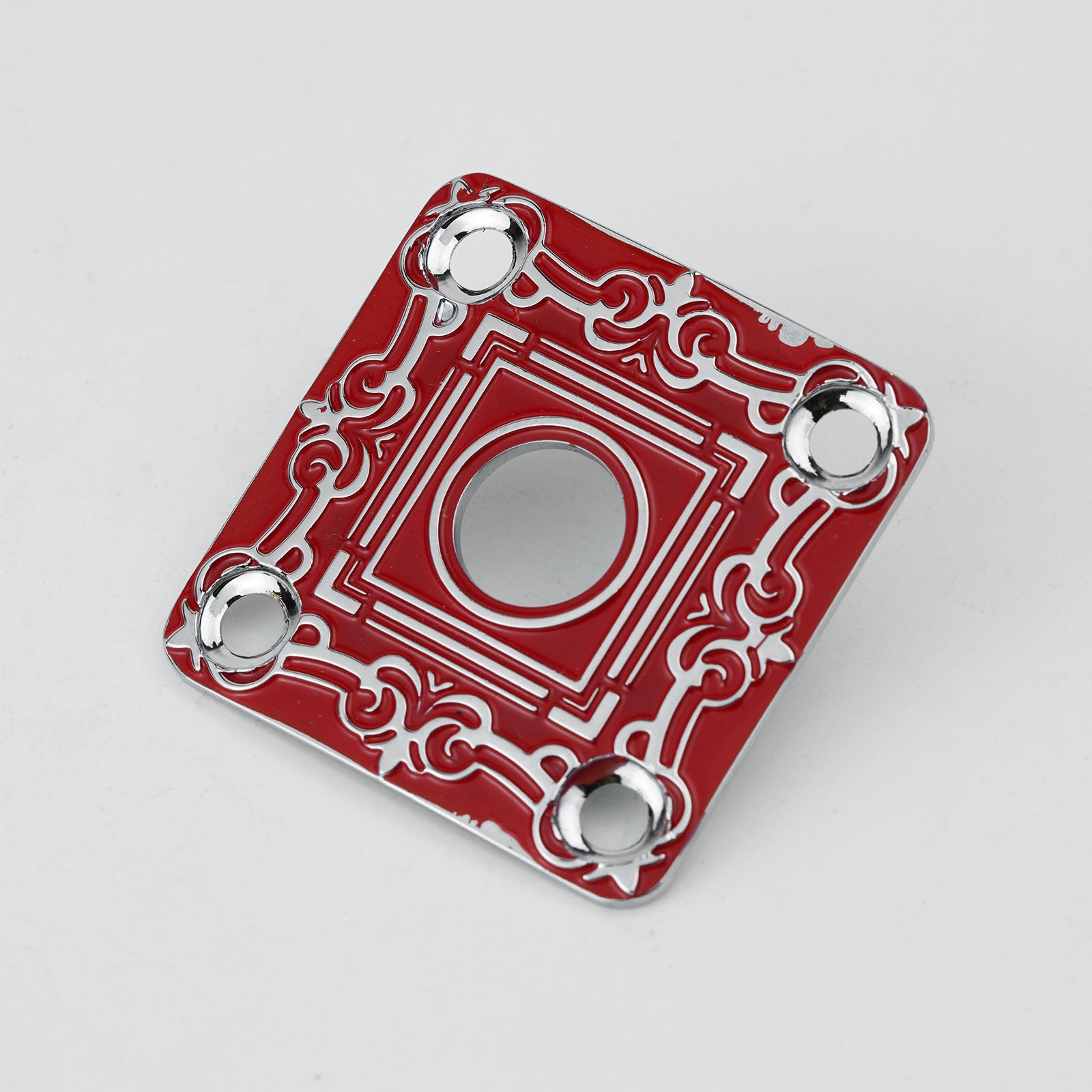 Square Curved Metal Jack Plate for Electric Guitar & Bass | Guyker