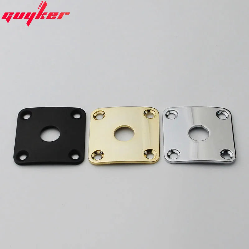 Square Curved Metal Jack Plate for Electric Guitar  | Guyker